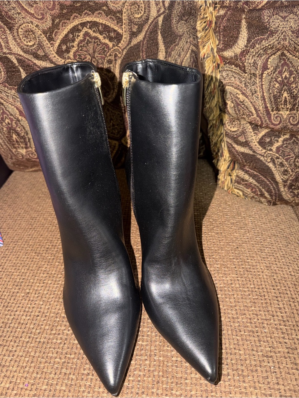 Women's Nine West Black Pointed Toe Ankle Boots